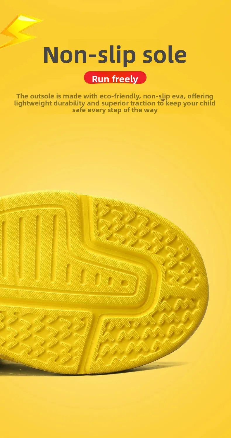 Pokemon Pikachu Children Sports Shoes Spring and autumn Fashion Anime Boy Sneakers Student Breathable Non-slip Running Shoe