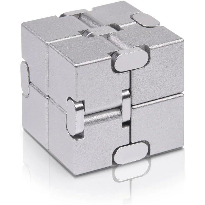 Metal Infinity Fidget Cube for Stress and Anxiety Relief/ADHD, Fidget Finger Toys Durable Sensory Gift for Adults Teens
