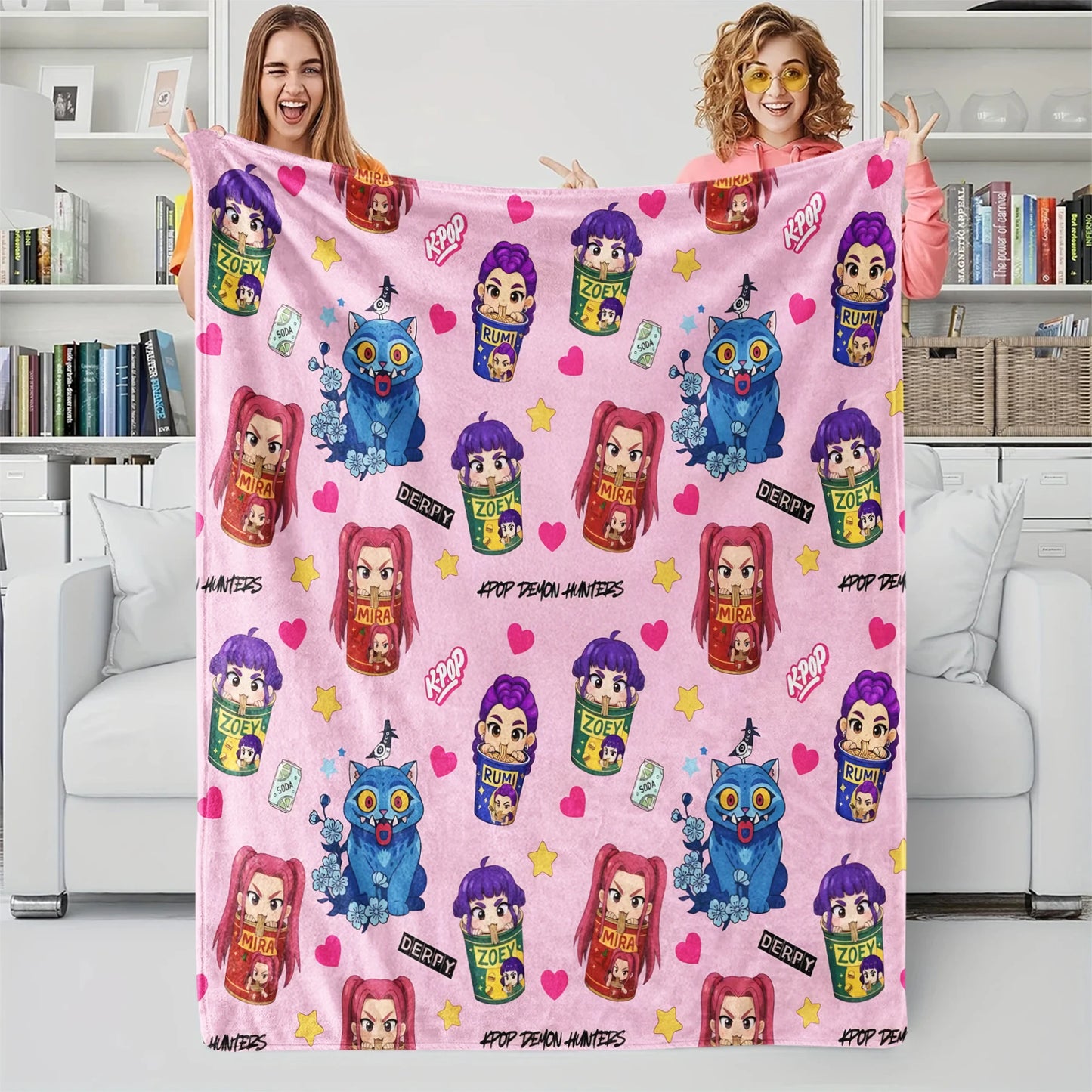Cute Sticker K Pop Flannel Blanket: Cozy Up With Your Bias For Chill Days