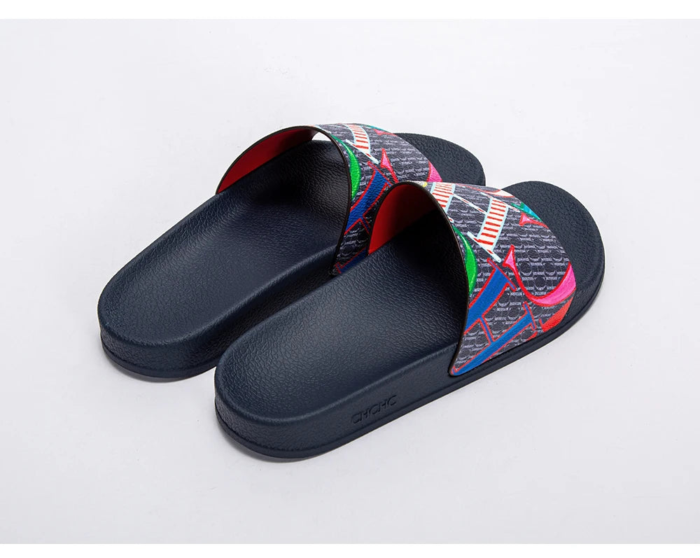 Fashionable Classic Simplicity Women's New 2024 Slippers PVC Material Letter Printing Outdoor Casual Flat Bottom Slippers
