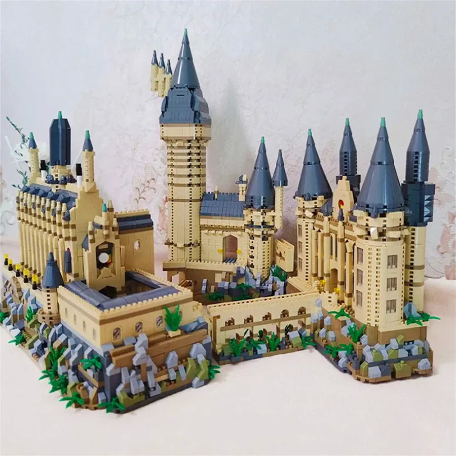2025 MOC Magic Hogwarts Castle Micro Building Blocks Creative Architecture Scenery Model Kit Kids Christmas Birthday Gifts