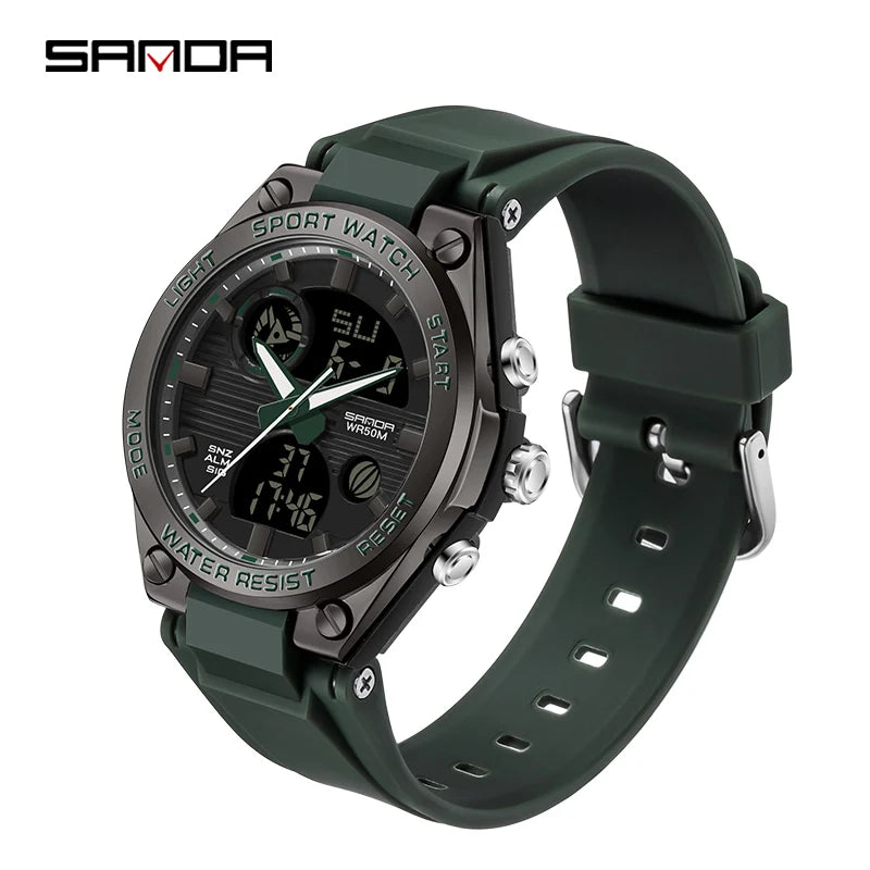 SANDA Girl Electronic Top Brand G Style LED Digital Watch Women Sport Chronograph Lady Quartz Wristwatch 50m Waterproof Female