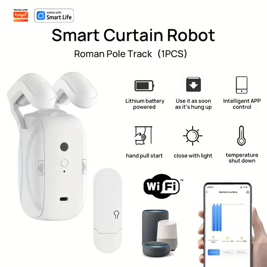 Smart WiFi Curtain Robot with Wi-Fi