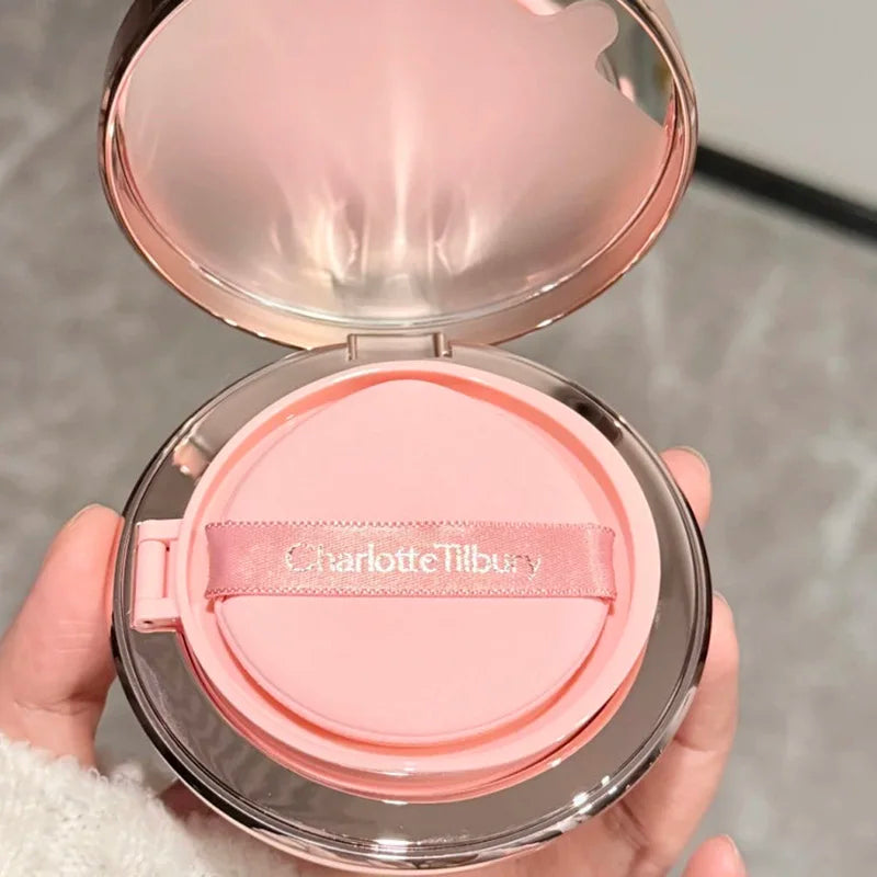 Charlotte Tilbury Shimmer Makeup Air Cushion Lightweight Moisture Oil Control Two Color Heart Shape Powder Blusher Unique Design