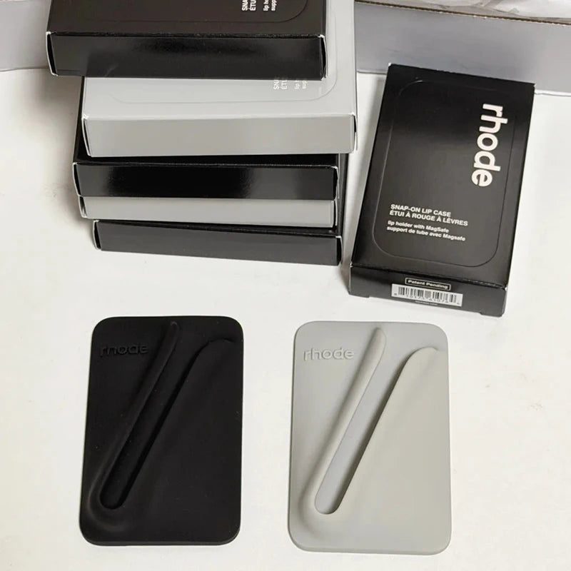 Rhode Magnetic SNAP-ON LIP CASE Phone Case with Box for IPhone 15 16 14 13 12 11 Pro Max 17 Air Lip Gloss Holder Soft Silicone