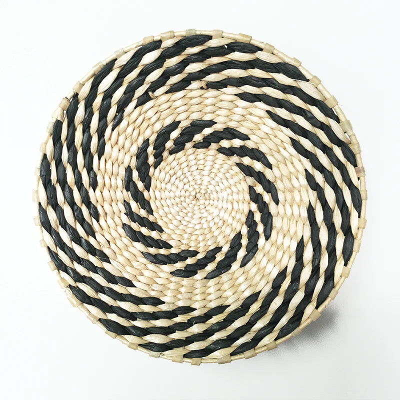 Bohemian style straw wall decoration, background wall decoration, sofa bedside handwoven hanging decoration