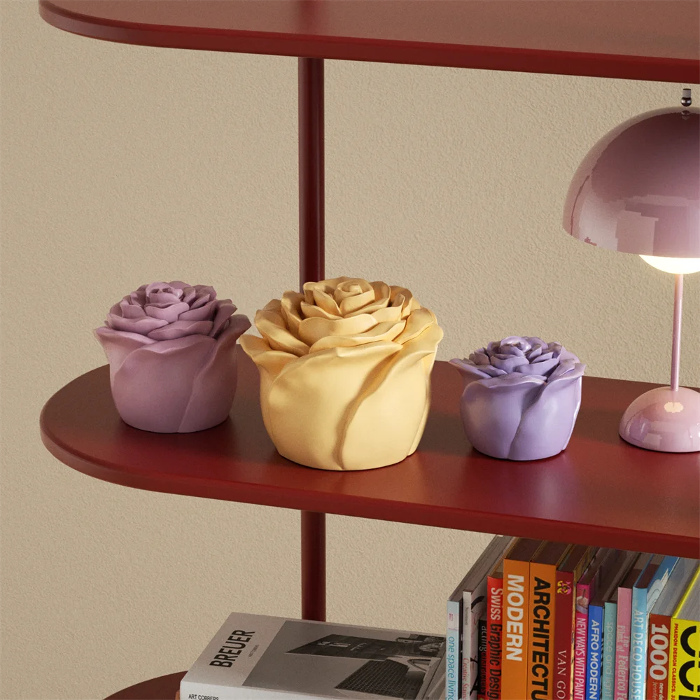 Nicole Eternal Rose Candle Jar Concrete Mold Candle Refill Silicone Mold DIY Handmade Gifts Tools Home Decor