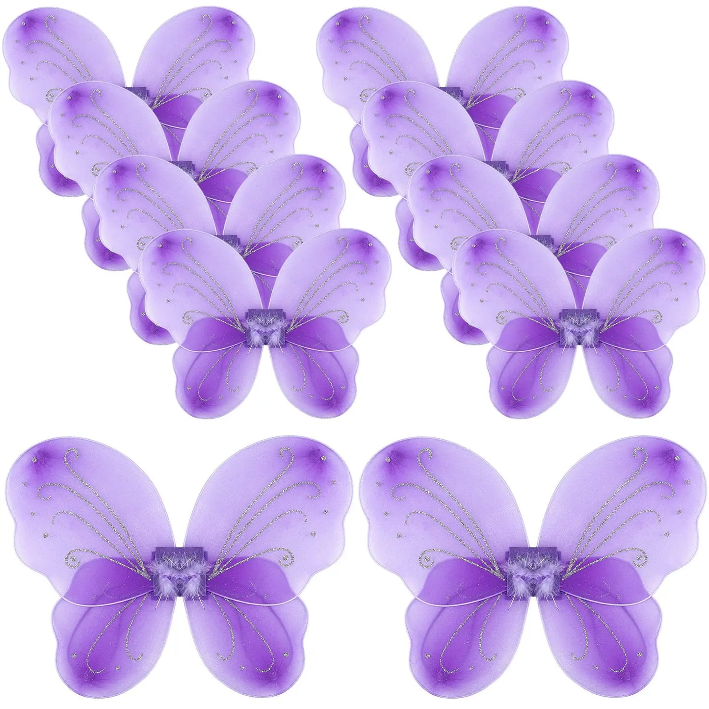 6-36 Pcs Fairy Wings Bluk Butterfly Wings Costume for Birthday Wedding Decoration Dress up Butterfly Favors Role Play Supplies
