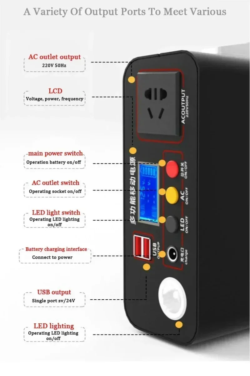 Hot Lifepo4 220V Korean style power bank300W external power bank90Ah home outdoor camping power supply system notebook wholesale