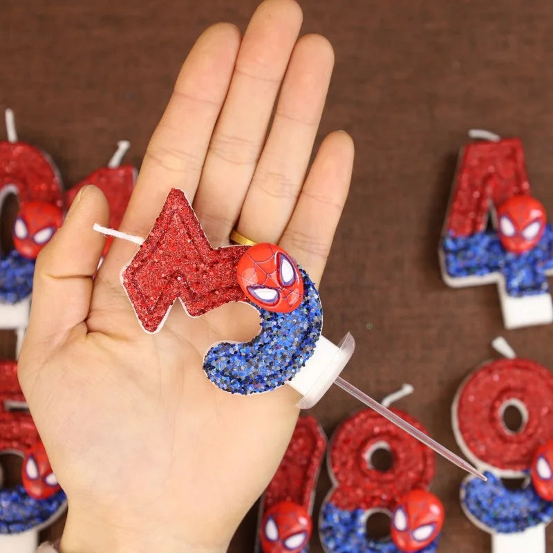 Spiderman digital birthday candle cake party decoration birthday candle DIY