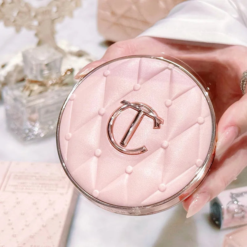 Shimmer Makeup Air Cushion Charlotte Tilbury Lightweight Moisture Oil Control Two Color Heart Shape Powder Blusher Unique Design