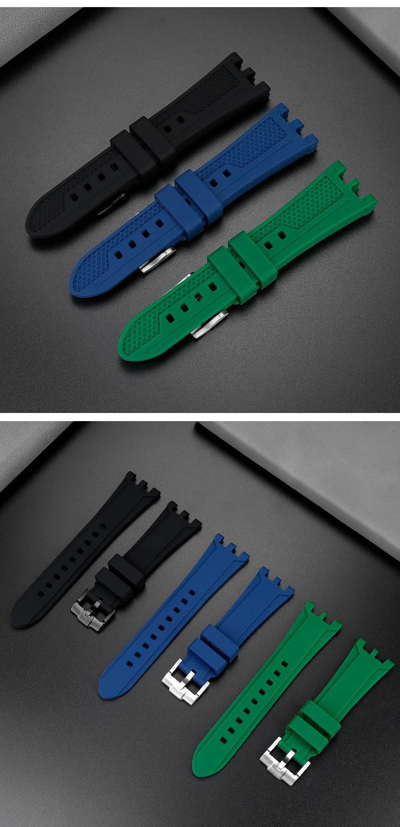 Rubber Watch Band For Versace V-RACE DUAL Series Strap Silicone Watch Accessories 24mm Waterproof Belt Notch Special Concave