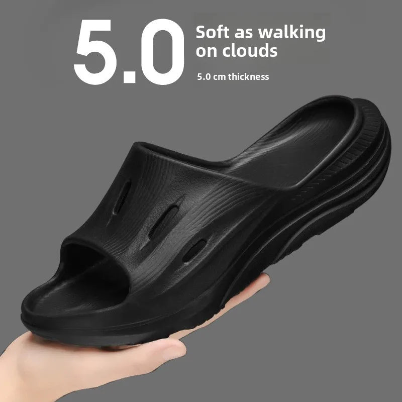 Men's Outdoor Sports Slippers Summer 2026 New Indoor Home Outdoor Wear Thick Bottom Anti-slip EVA Beach Shoes Casual Flat Heel