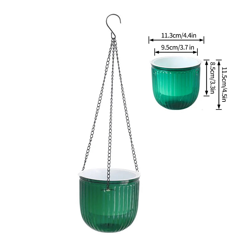 Plastic Hanging Basket Plant Pot Self-Watering Flowerpot Outdoor Plant Pot Indoor Wall Hanging Pots for plants Home Decoration
