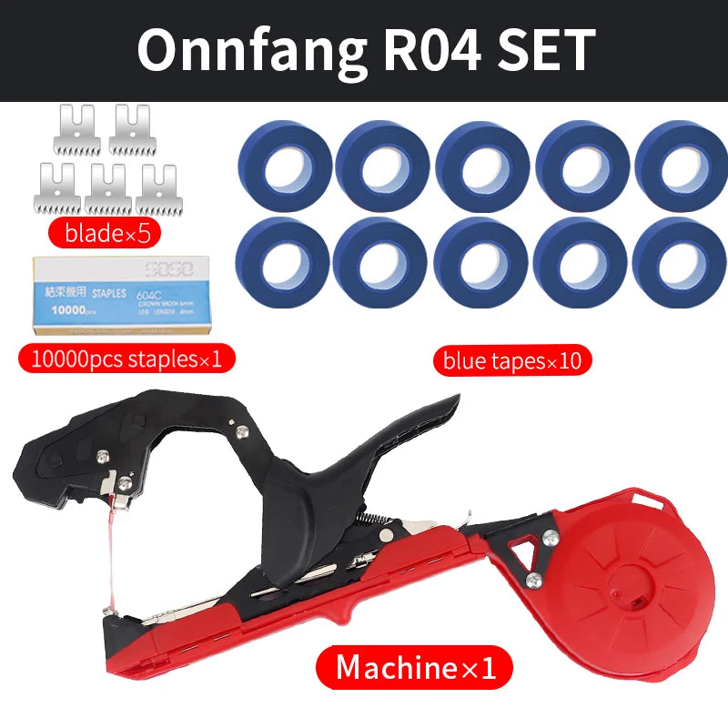 Onnfang Garden Hand Tying Machine Plant Lightweight Garden Tools Plant Tape tool for Vegetables Grapes Tomatoes Cucumbers Garden