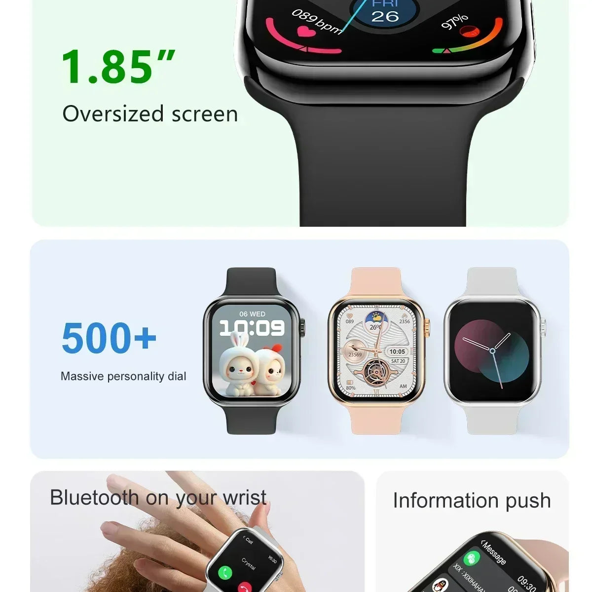 2026 New For Apple GPS Watch 10 Smart Watch Men HD AMOLED Memory Music 3D Surround Bluetooth Call Waterproof Smartwatch Woman