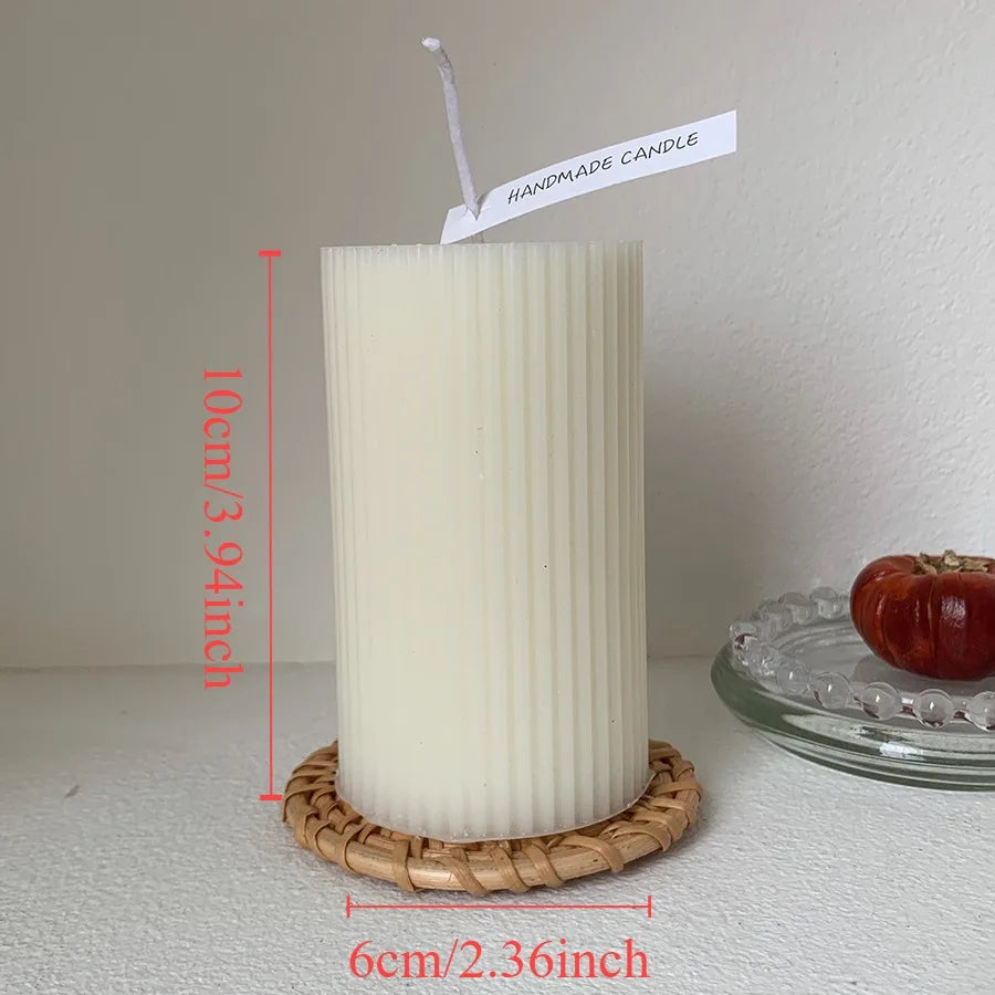 1pcs Nordic style cylindrical candle smokeless candle for wedding, party, birthday decoration, Nordic home decoration, bedroom