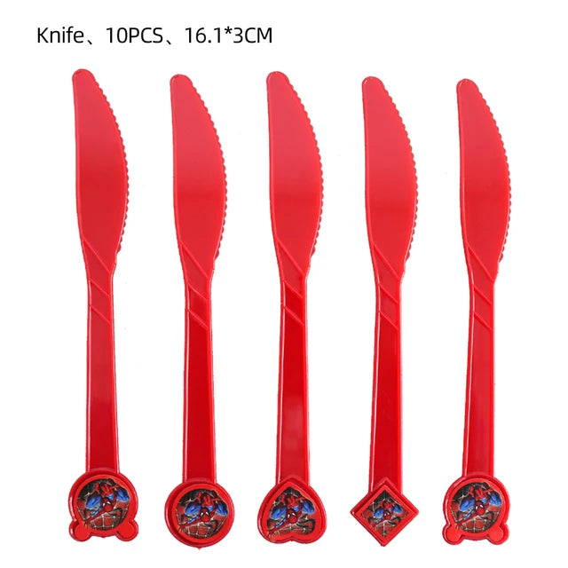 Spiderman Theme Birthday Party Decoration Blue Red SpiderMan Disposable Tableware Set Banner Balloons for Baby Shower Kids Gifts