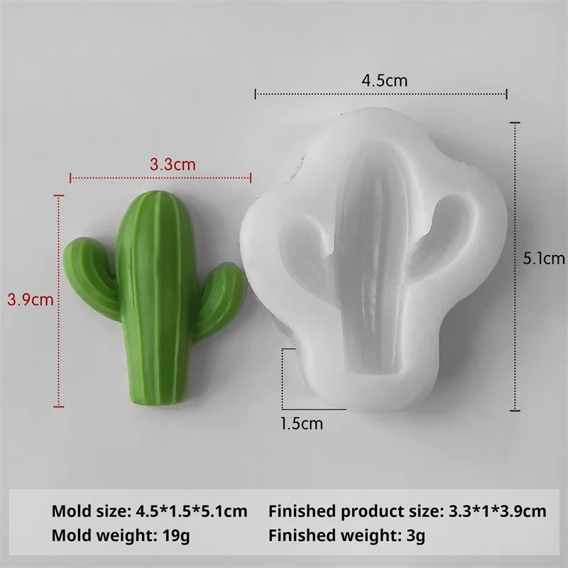 3D Silicone Candle Soap Mold Cactus Succulents Plaster Cement Mold Home Decoration DIY Aromatherapy Wedding Gifts silicone molds