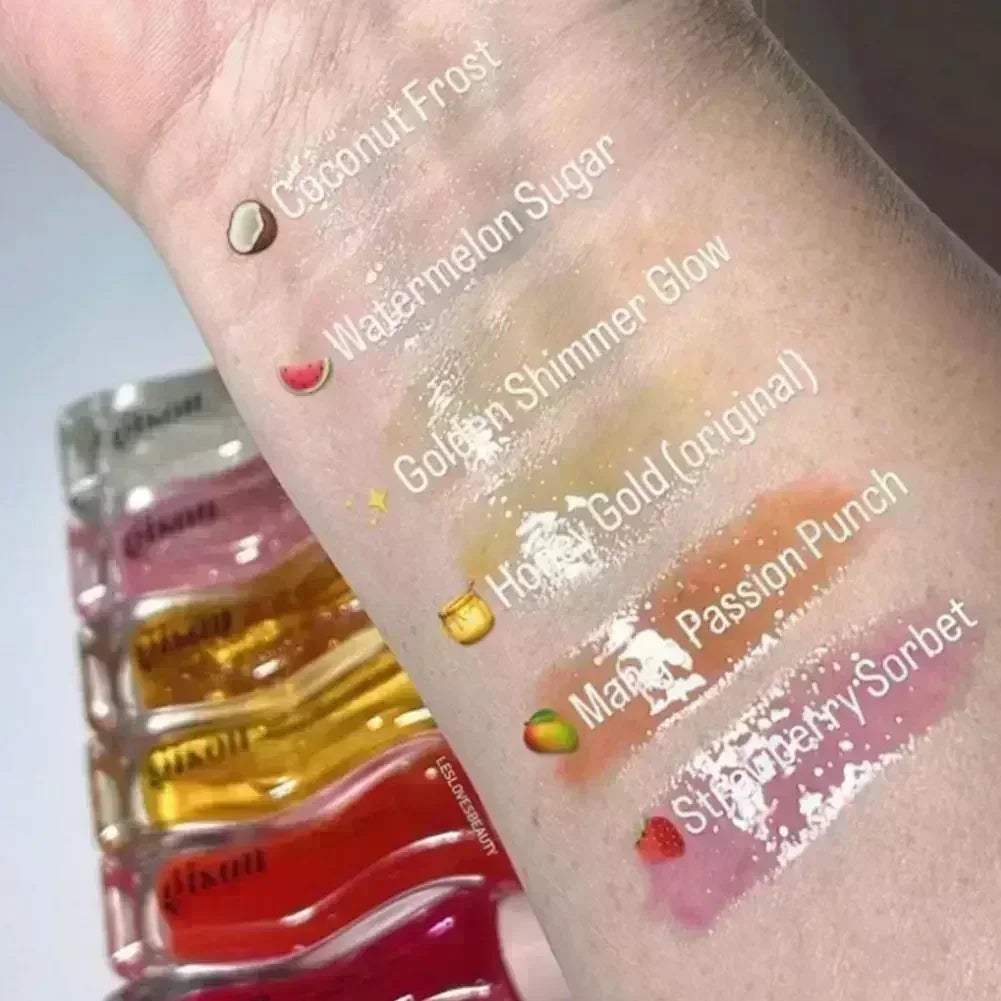 Gisou Moisturizing Lip Balm Original Lip Oil Care Lip Benetitnt for Lips Plumping Exfoliating New Color RASPBERRY SWIR Gloss
