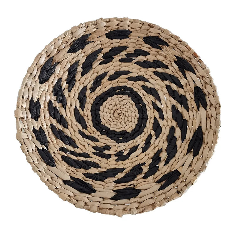 Bohemian style straw wall decoration, background wall decoration, sofa bedside handwoven hanging decoration
