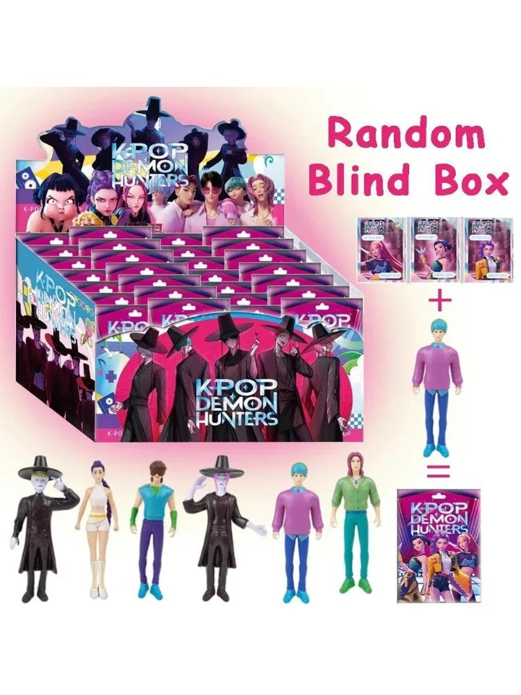 Anime Kpop Devil Hunter Blind Box Disassembly Fun Blind Bag Small Statue Peripheral Model Desktop Blind Box Decoration Gift
