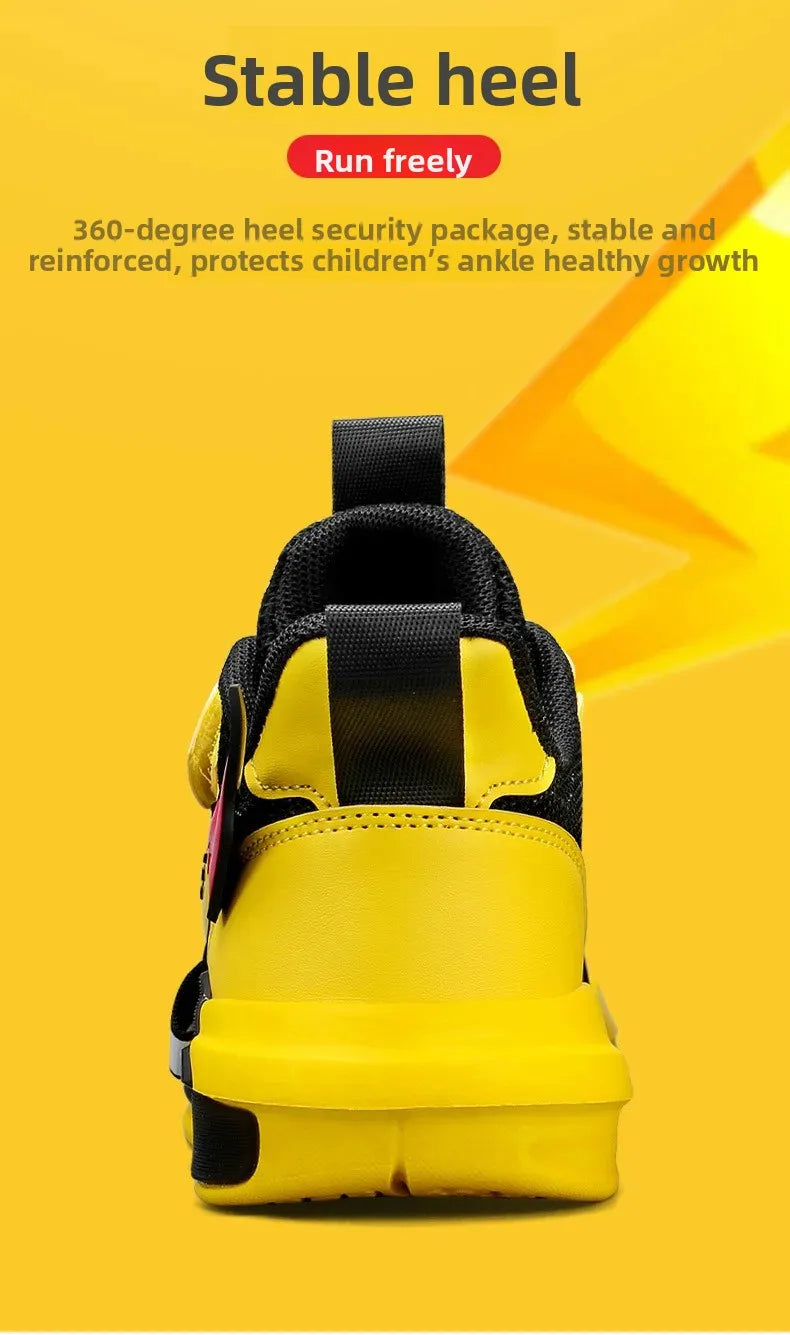 Pokemon Pikachu Children Sports Shoes Spring and autumn Fashion Anime Boy Sneakers Student Breathable Non-slip Running Shoe