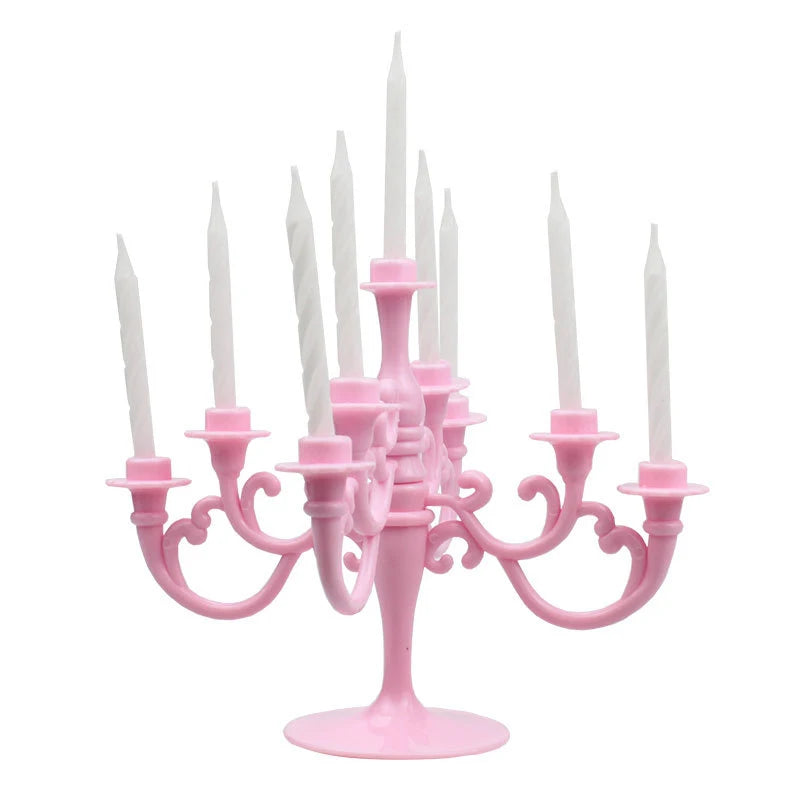 Ins Style Retro European Luxury Cake Decoration Candlestick Baking Birthday Party Wedding Small Plug-In Supplies Theme Girl