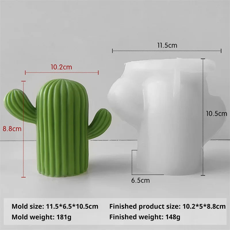 3D Silicone Candle Soap Mold Cactus Succulents Plaster Cement Mold Home Decoration DIY Aromatherapy Wedding Gifts silicone molds