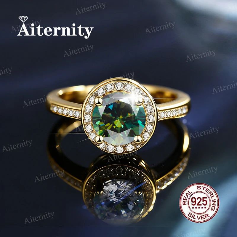 Moissanite And Zircon Ring D VVS1 Adjustable Size S925 Sliver Wedding Rings for Women Jewelry Party Fashion Top Quality Ring