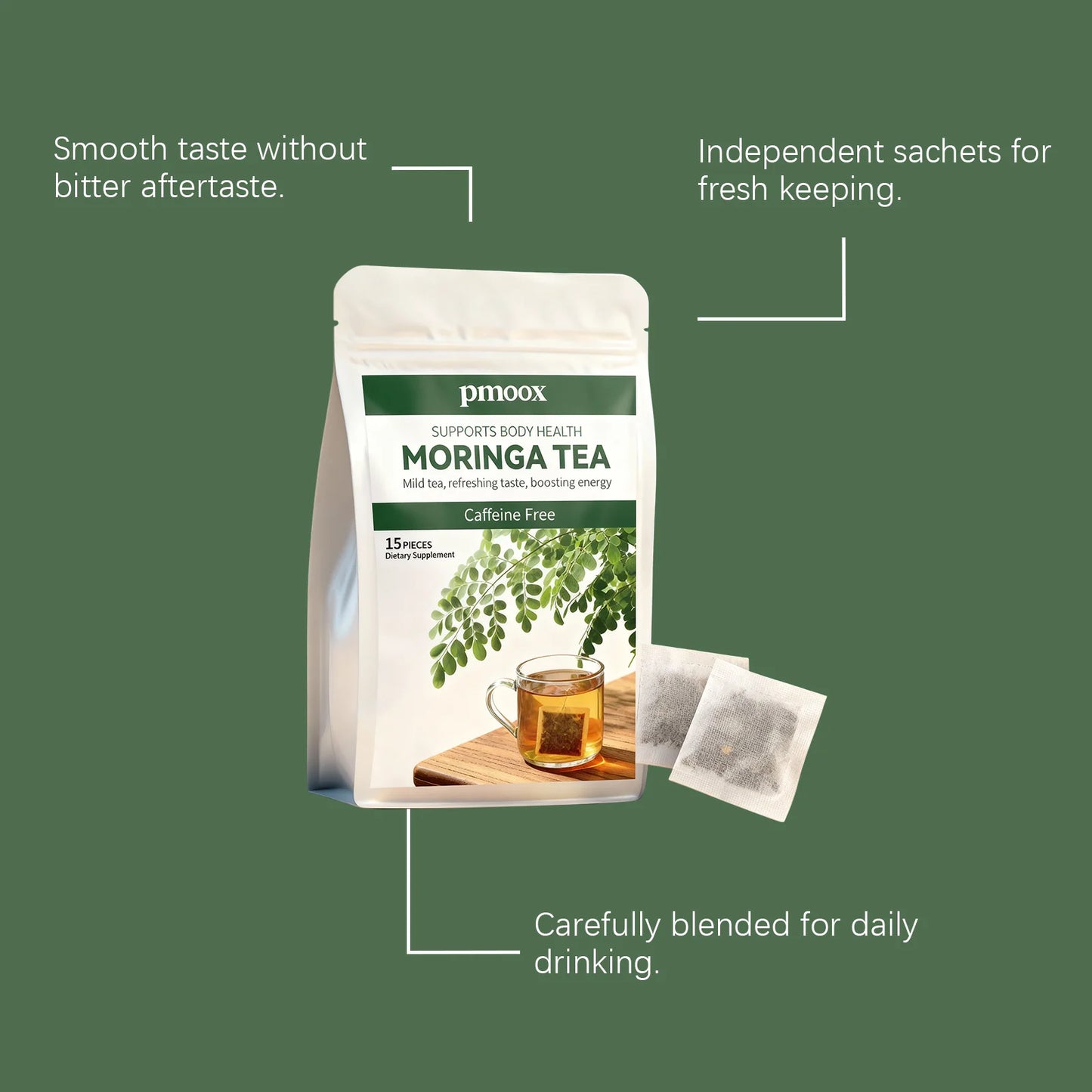 Moringa Extract Tea Plant Ingredients Individually Packaged Cross-Border Exclusive Direct Factory Sale Support OEM Customization