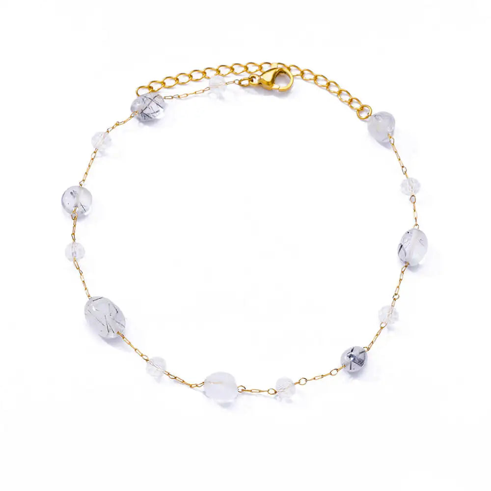Elegant Zircon Flowers Bracelet For Women Girls Charm Gold Color Stainless Steel Plant Bracelets Luxury Designer Jewelry Gifts