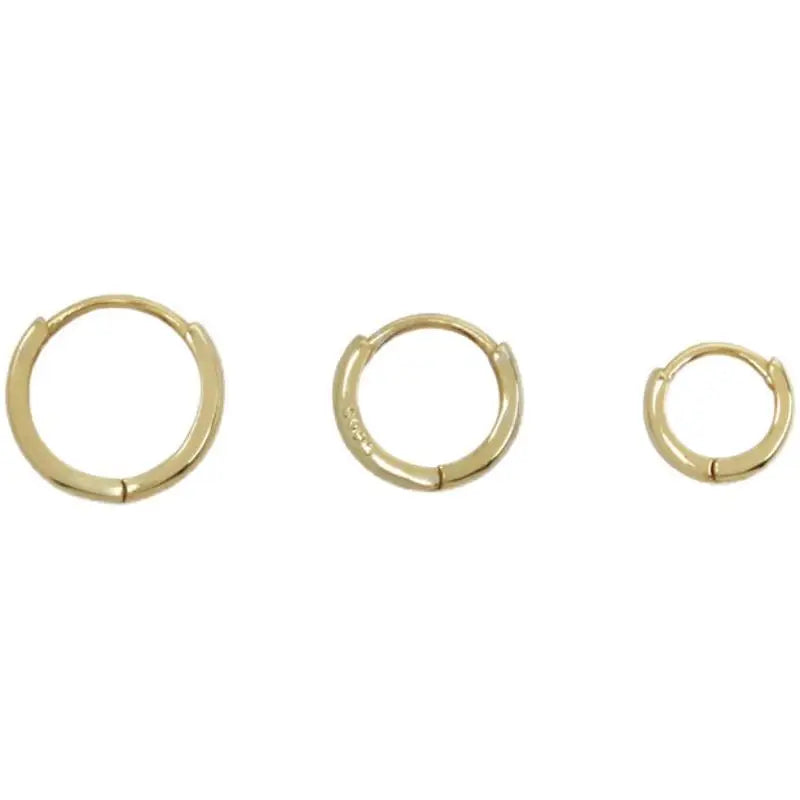 Real 925 Sterling Silver Minimalist Bohemian Round Earring for Women Hoop Earring Jewelry Accessories