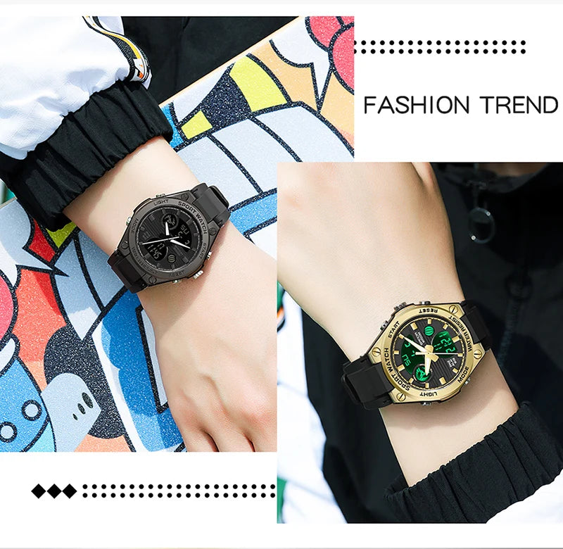 SANDA Girl Electronic Top Brand G Style LED Digital Watch Women Sport Chronograph Lady Quartz Wristwatch 50m Waterproof Female