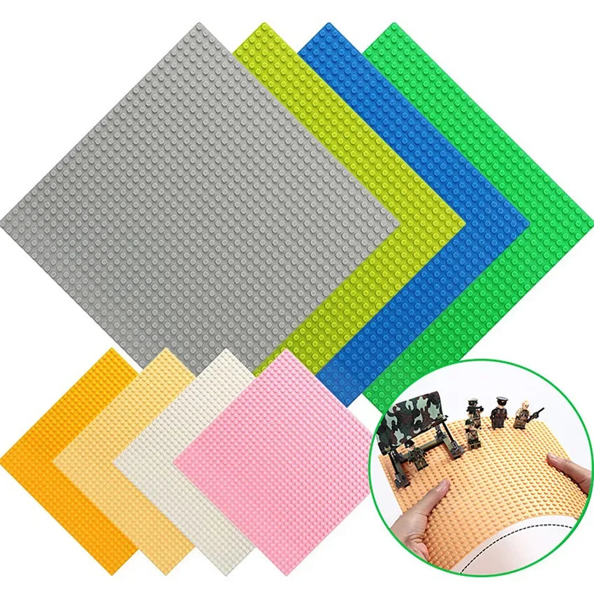 6PCS Classic Base Plate 32x32 16x32 Dots Baseplate Bricks DIY Assembly ABS Plastic Building Blocks Compatible Brand Figures City