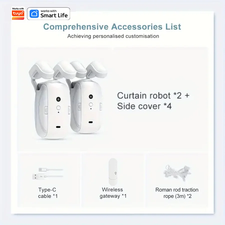 Smart WiFi Curtain Robot with Wi-Fi