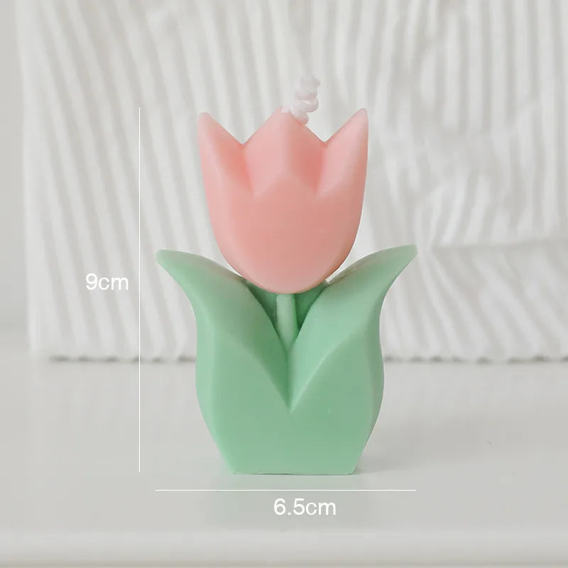 Creative Wedding Guest Gift Candles Tulip Flower Aromatherapy Candle Aesthetic Room Decor Aromatic Candles Girl Birthday gifts