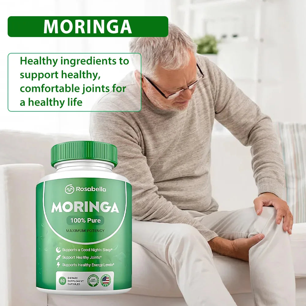 Moringa Powder Capsules - 800mg of Pure Nutrient-Rich Moringa Powder