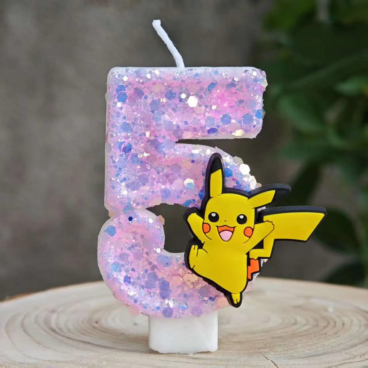 Pokemon Candle Number 0-9 Soccer Candle Pikachu Cake Decoration Boy Birthday Party for Kids Baby Shower Decor Gift