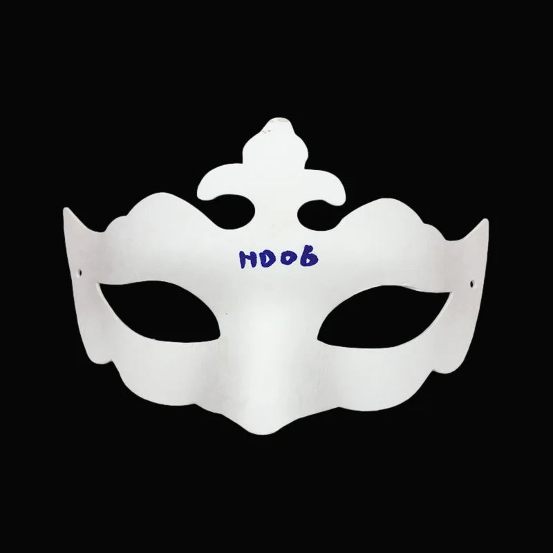 12/20/24 Pcs Halloween Mask DIY Paintable Blank Mask Paper Art Masks DIY Painting Masks For Masquerade Cosplay Party