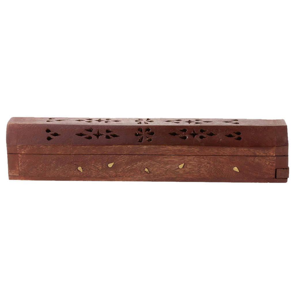 Traditional Incense Stick Burner Hollow Holder Ash Catcher Censer Box Case