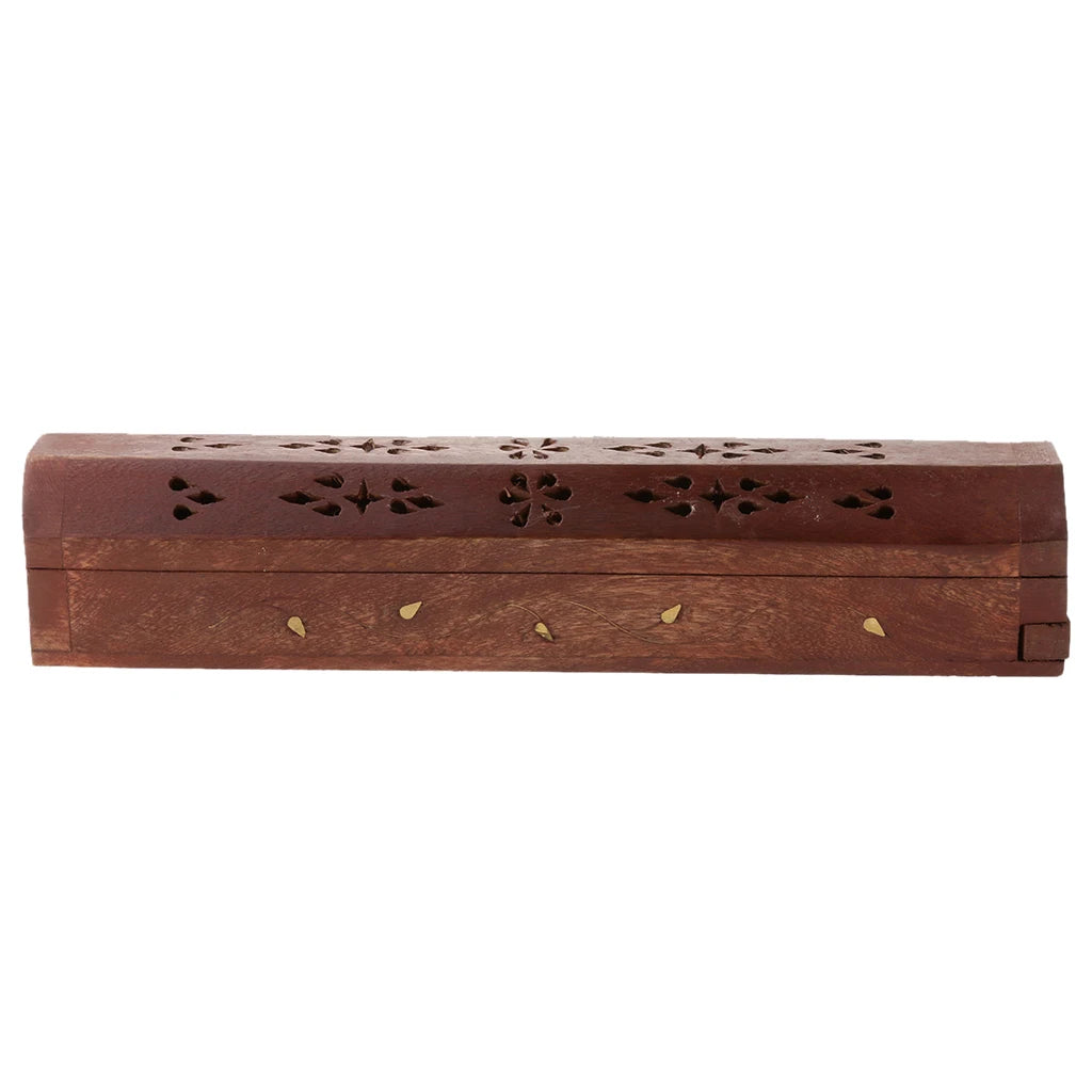 Traditional Incense Stick Burner Hollow Holder Ash Catcher Censer Box Case