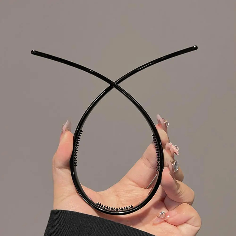 New Trendy Sunglasses Frame Shape Acrylic Hairbands For Women Toothed Headband Anti-slip Hair Hoop Fashion Hair Accessories