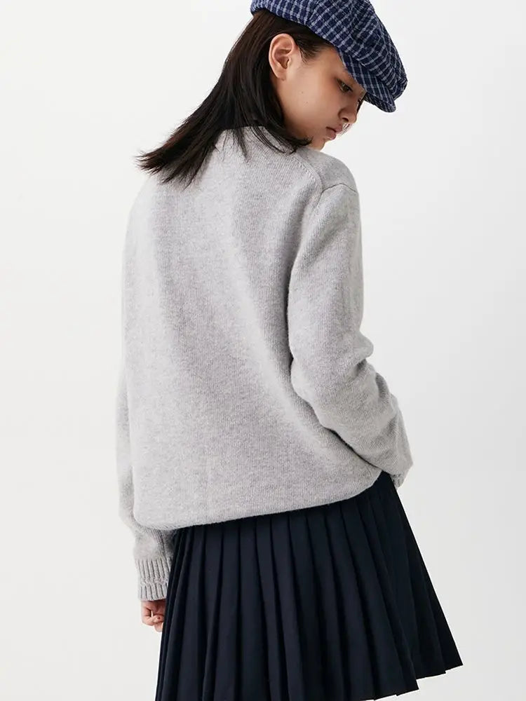 High Street Luxury French Ladies Embroidery Bear Knitted Pullover Sweater For Women Fashion Casual Knitwear Tops Pull Femme
