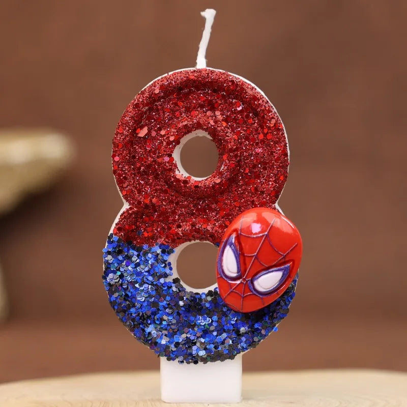 Spiderman digital birthday candle cake party decoration birthday candle DIY