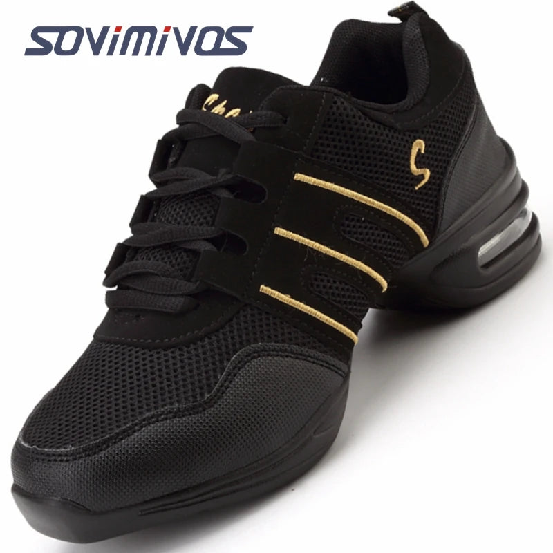 Women's Dance Shoes Soft Outsole Woman Breath Jazz Hip Hop Shoes Sports Sneakers Ladies Girl's Modern Jazz Dancing Shoes for Men