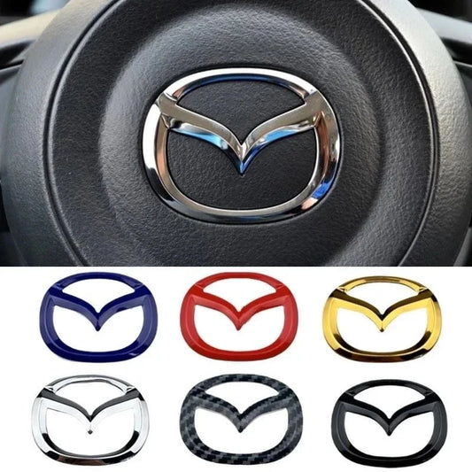 1pc ABS Car Steering Wheel Center Emblem Sticker Auto Interior For Mazda Speed MS 3 5 6 Axela Atenza CX-3 CX4 CX5 CX8 CX7 MP RX