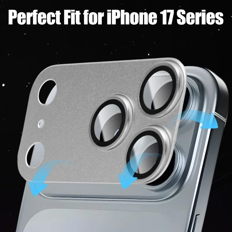NEW 2PCS For iPhone 17 Pro Max Lens Protector Metal Aluminum Alloy Tempered Glass Camera Cover Shatterproof Hardness Protectors