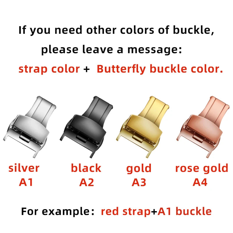 Shenyu Watchband with u-shaped interface For VERSACE Vanitas micro Leather strap Replace watch bracelet female Watch Accessories