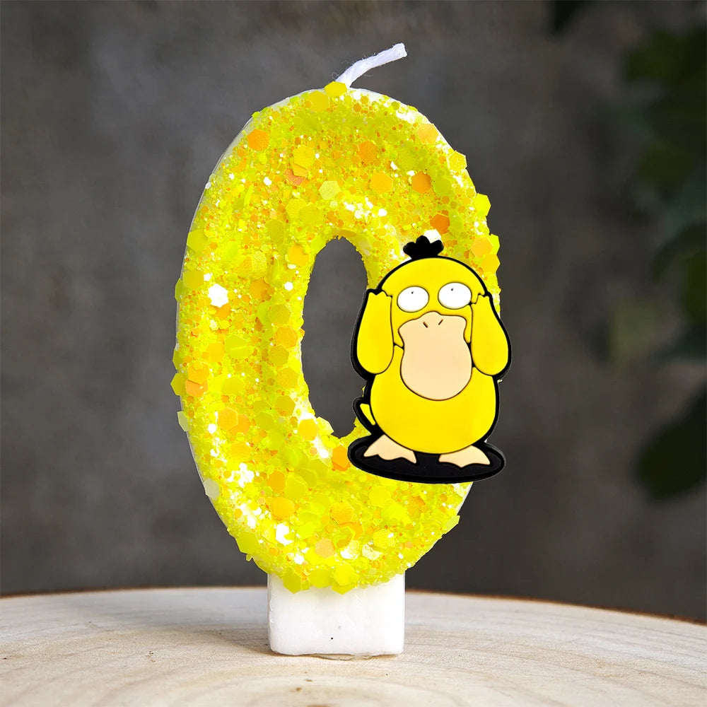 Pokemon Candle Number 0-9 Soccer Candle Pikachu Cake Decoration Boy Birthday Party for Kids Baby Shower Decor Gift